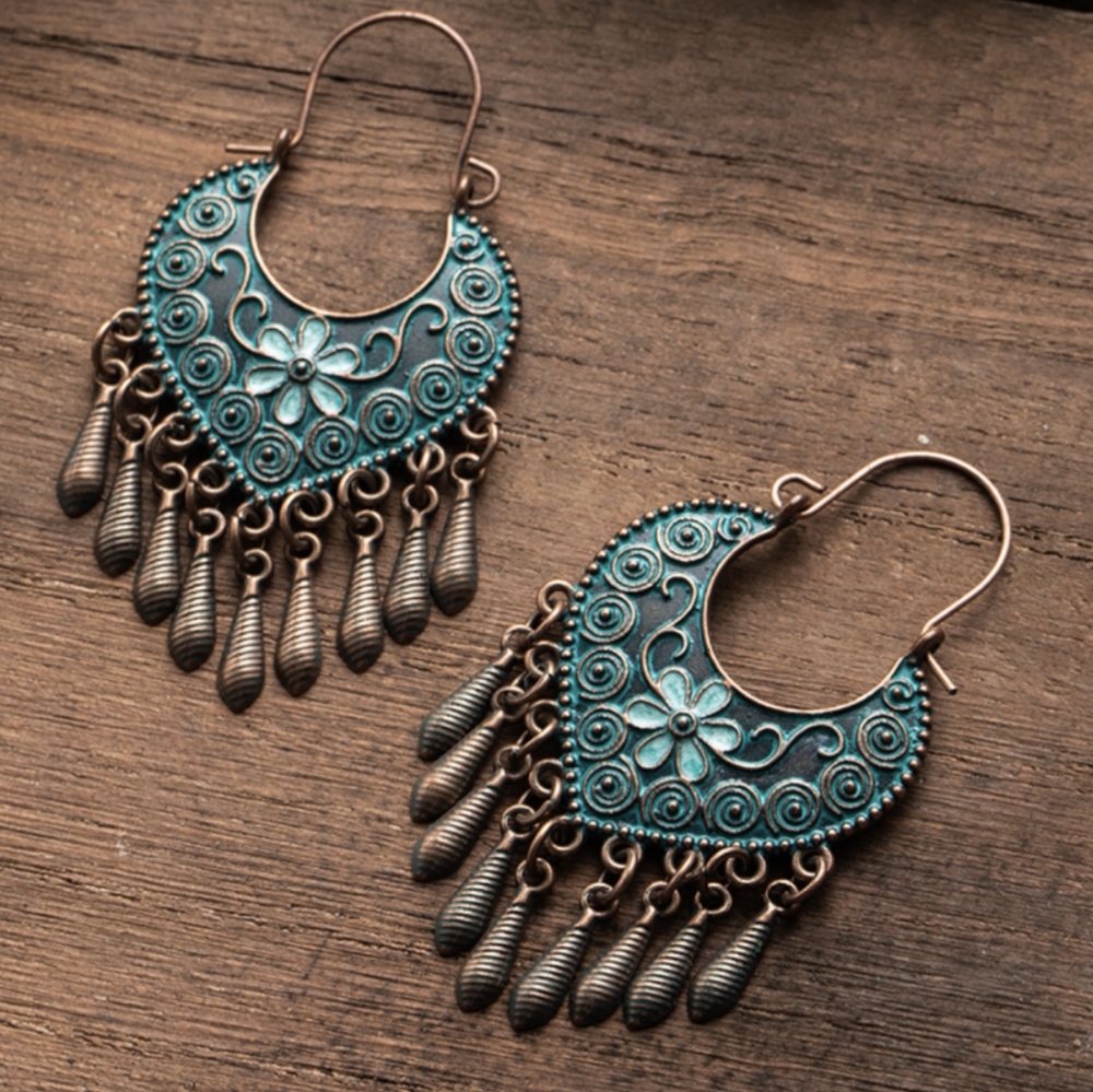 Bohemian Festival Ethnic Retro Dangle Earrings - Picture 6 of 9